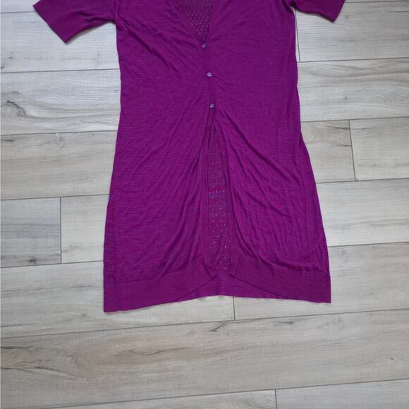 Torrid Space-Dye Pink Duster V-Neck Button-Front Cardigan Sweater Women Sz 2X - Picture 5 of 13